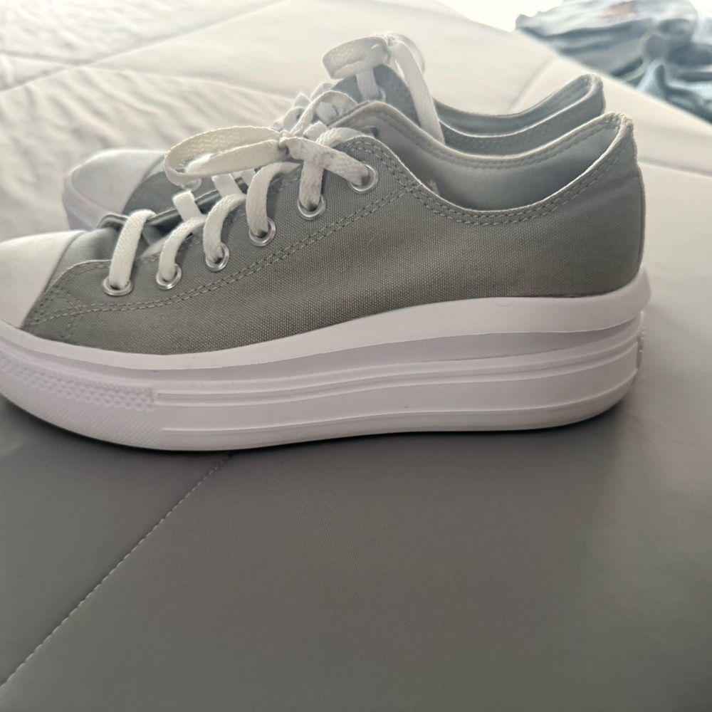 Converse Gray Platform Sneakers